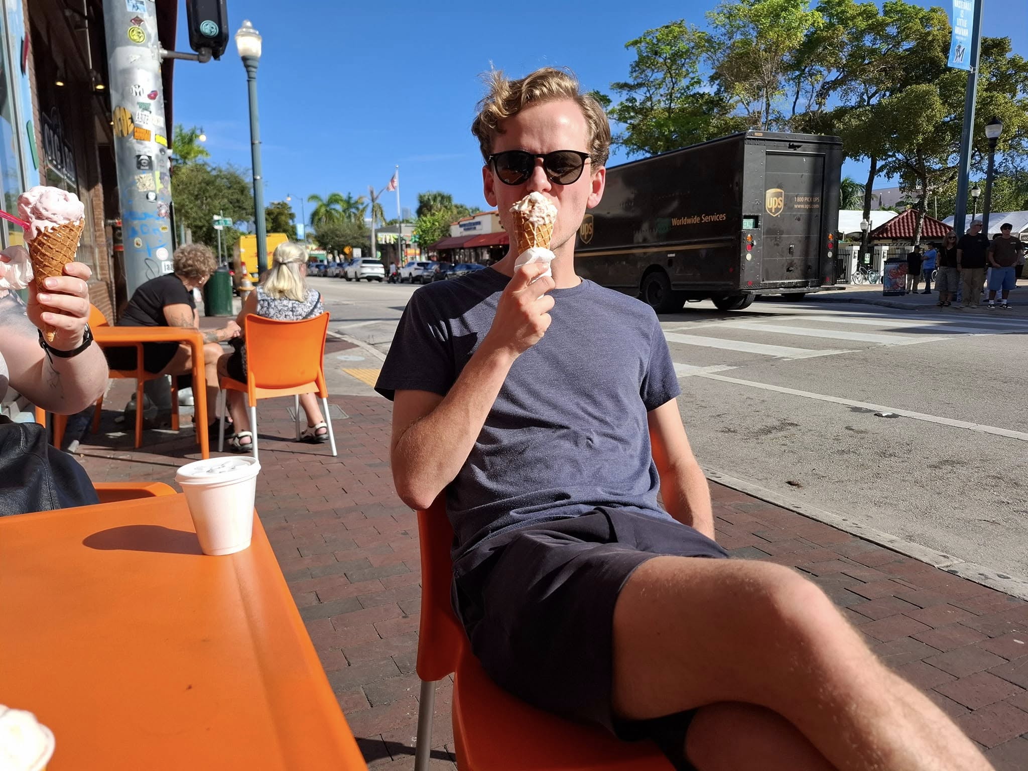 A picture of me, enjoying an Abuela Maria ice cream in Little Havana, Miami.